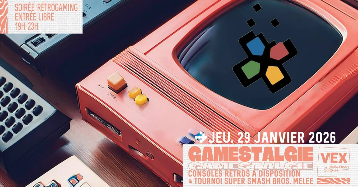 Affiche Soirée Rétrogaming Gamestalgie 2026