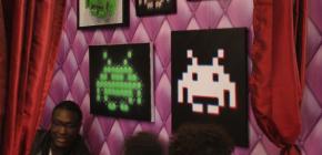 Affiche Exposition de peintures sur le thème Space Invaders