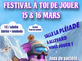Le Festival A Toi de Jouer, les 15 et 16 mars 2025 à Allevard-les-Bains, célèbre l'univers du jeu de société avec des tournois, des rencontres d'auteurs et une ambiance nocturne unique.