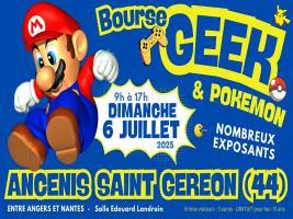 Affiche Bourse Geek et Pokémon Ancenis 2025