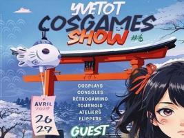 La maison de quartier organise la sixième édition du Yvetot Cosgames Show qui se déroulera du 26 au 27 avril 2025 à la salle du Vieux Moulin