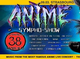 Le concert Animé Sympho-Show Nancy est programmé le 9 mars 2024 à Strasbourg. 38 artistes dévoués à leur art jusqu’à la folie, vous proposeront un événement dédié à la musique d'animation japonaise