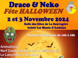 Affiche Draco & Neko fête Halloween