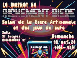 Quatrième Bistrot de Richement Bière le salon du flipper (jeux de café) et de la Bière Artisanale qui aura lieu le dimanche 13 octobre 2024 à Richemont