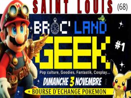Ne manquez pas la Broc'land GEEK and Co - Saint Louis 2024 le dimanche 3 novembre 2024. Au menu, Pop Culture, Jouets Vintage et Fantastik !