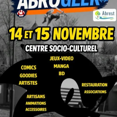 Abrogeek investit le centre socio-culturel d'Abrest les 14 et 15 novembre 2026 : jeu vidéo, manga, comics, artisans et lasergame, entrée gratuite.