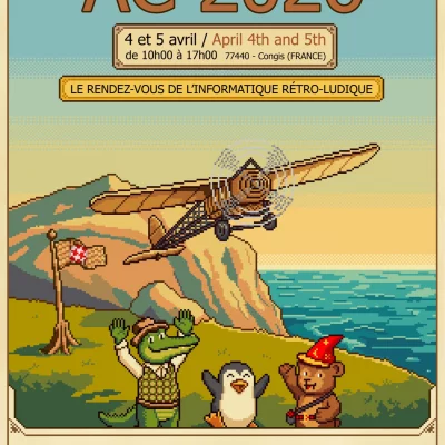 Affiche AC - convention rétro-informatique ludique et rétro-coding 2026