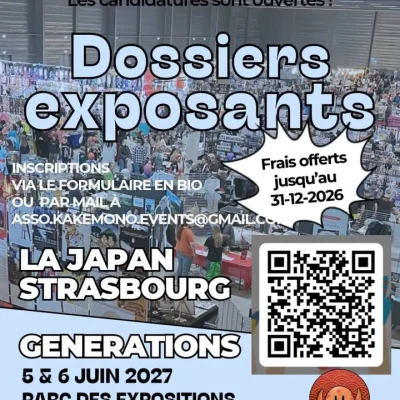 La Japan, convention strasbourgeoise de pop culture asiatique et geek créée en 2004, investit le Parc des Expositions de Strasbourg les 5 et 6 juin 2027.