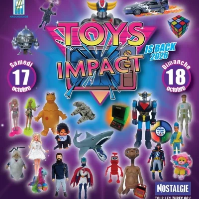 Toys Impact, salon de la pop culture vintage, se tient les 17 et 18 octobre 2026 à Hagondange : jouets anciens, rétrogaming, invités et compétition de Rubik's Cube.
