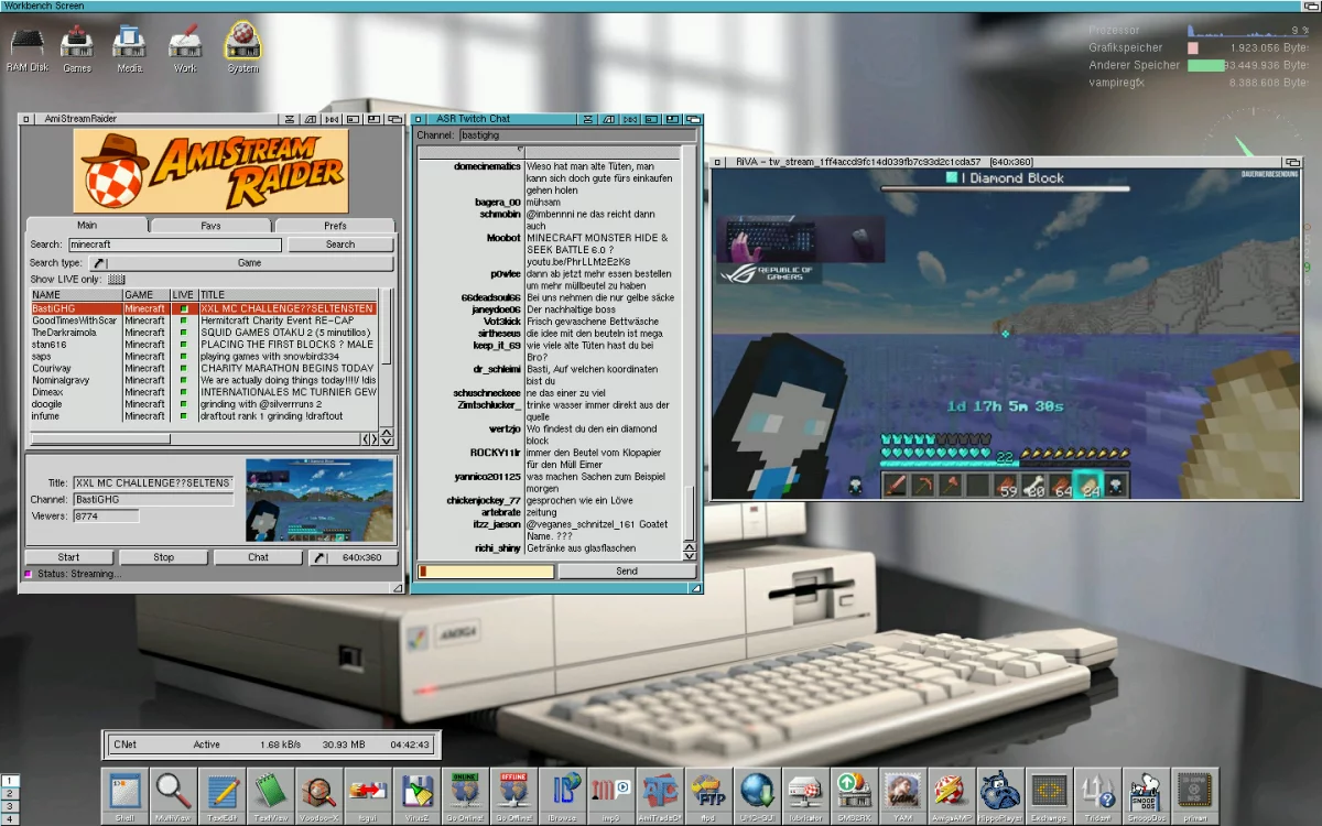 AmiStreamRaider : Twitch sur Amiga... et avec le tchat en direct !