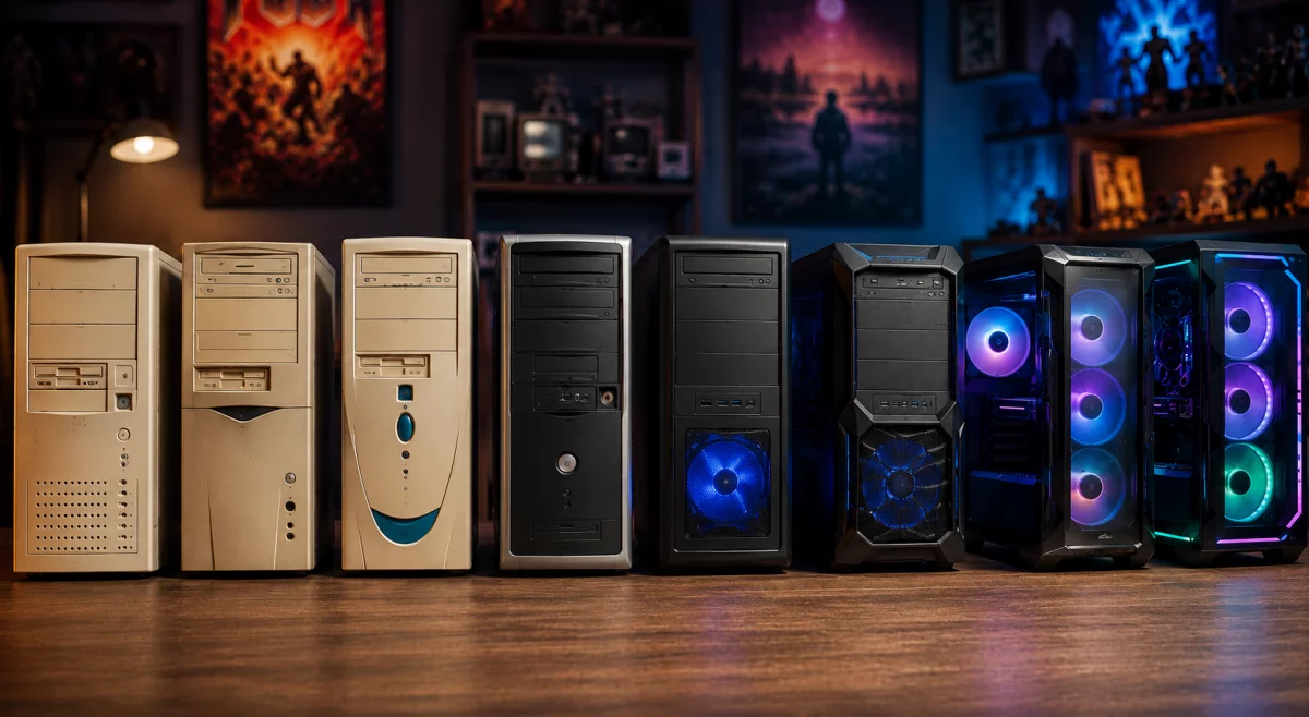 Boîtier PC gamer : 30 ans d'évolution, du beige à la vitrine RGB