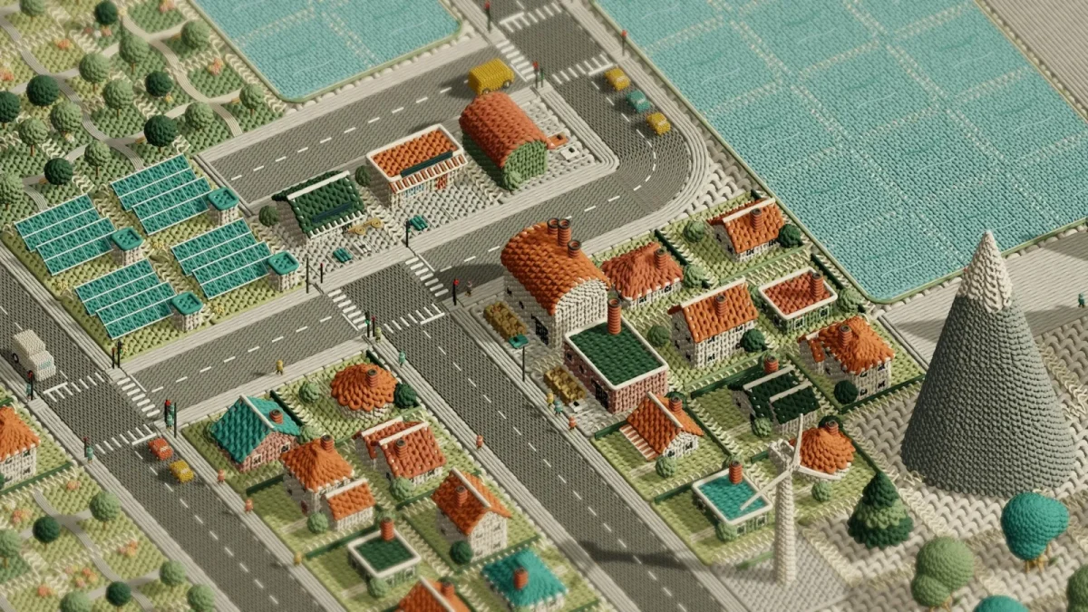 Cotton City, la ville au point de croix qui joue la carte cozy