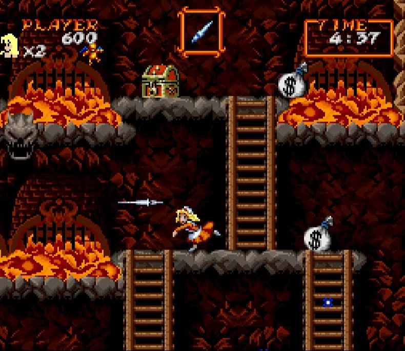 Un hack de Super Ghouls'n Ghosts refond ses sprites et ajoute un menu caché