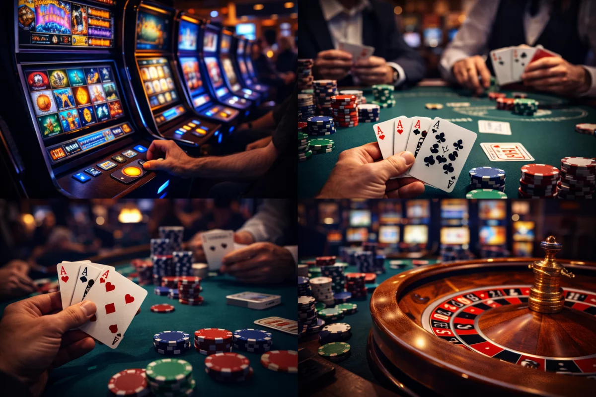 Jeux populaires du casino Casinozer : machines à sous, poker, blackjack et roulette