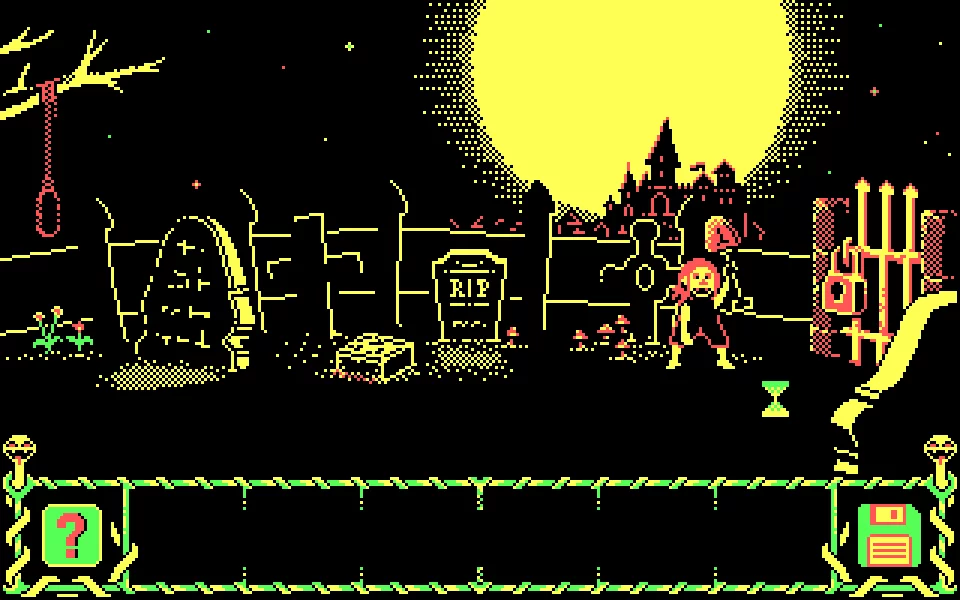 Manster : une démo CGA qui anime la DOSember Game Jam